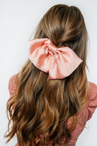 Silk Statement Bow | As Seen in Glamour Beauty Edit | Big Bow Barrette | Luxury Designer Hair Accessories | Made to Order-Hair Bow-Bardot Bow Gallery-Black-Medium Barrette-Bardot Bow Gallery