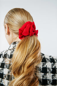 The Grace Bow | Chiffon Bow Scrunchie | Oversized Scrunchie | Luxury Designer Hair Accessories | Handmade-scrunchie-Bardot Bow Gallery-Black-Bardot Bow Gallery