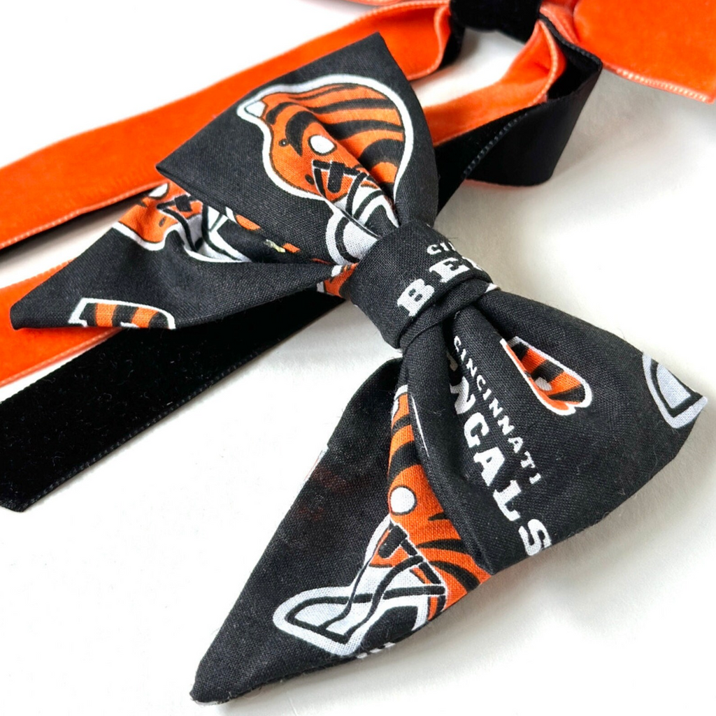 DENVER BRONCOS Football Large-layered Hair Bow Barrette