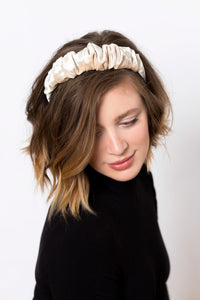 Scrunchie Headbands | Multiple Colors | Handmade Luxury Accessories-Headband-Bardot Bow Gallery-Peach-Bardot Bow Gallery