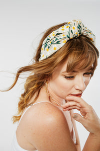 The Charlotte Knot Headband | Wide Knot Headband | Multiple Fabrics | Luxury Designer Headband | Made to Order-Headband-Bardot Bow Gallery-Dusty Rose Gingham-Bardot Bow Gallery