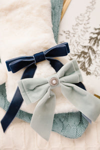 Parisienne Chic Bow | Oversize Velvet Short Bow | Classic Sophistication | Luxury Designer Hair Bow | Made to Order-Hair Bow-Bardot Bow Gallery-Black-Small Alligator Clip-Bardot Bow Gallery