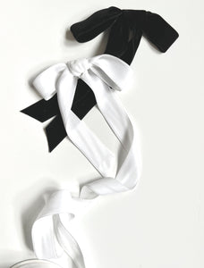 Bridal Silk Velvet Effortless Bow | Double Sided Japanese Silk Velvet | Hand Tied and Made to Order-Hair Accessories-Bardot Bow Gallery-Medium Alligator Clip-Bardot Bow Gallery