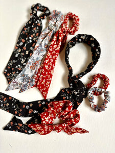 Fall Florals Collection | Scarf Headband | Knot Scrunchie | Pony Scarf | 3-in-1 | Multi-Use Accessory-scarf scrunchie-Bardot Bow Gallery-Apple Cider-Scarf Scrunchie-Bardot Bow Gallery