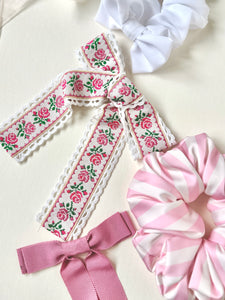 The Rosie Bow | Gift for her | Valentine's Bows | Springtime Bow | Galentine's-Bardot Bow Gallery-Small Alligator Clip-Bardot Bow Gallery