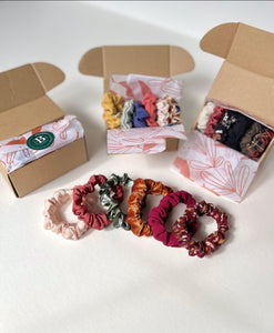 Skinny Scrunchie Surprise Bundle Box | Assorted Variety | Mystery 6 Pack | Upcycled Zero Waste | Handmade in USA | Gift for Her-scrunchie-Bardot Bow Gallery-Bardot Bow Gallery