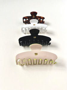 Classic Bardot Claw Clip | Hair Clip | Claw Clip-claws clips-Bardot Bow Gallery-Glossy Black-Bardot Bow Gallery