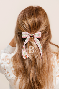Luxe Vintage Cottage French Bow x Swarovski Crystal Pearl Charm-Hair Bow-Bardot Bow Gallery-Bijoux Bleu-Bardot Bow Gallery