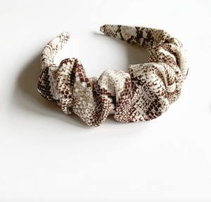 Python Crepe Scrunchie Headband-Headband-Bardot Bow Gallery-Bardot Bow Gallery