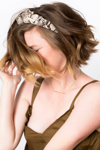Python Crepe Scrunchie Headband-Headband-Bardot Bow Gallery-Bardot Bow Gallery