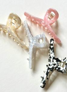 Loop Claw Clip | Hair Clip | Claw Clip-claws clips-Bardot Bow Gallery-Contrast Marble-Bardot Bow Gallery