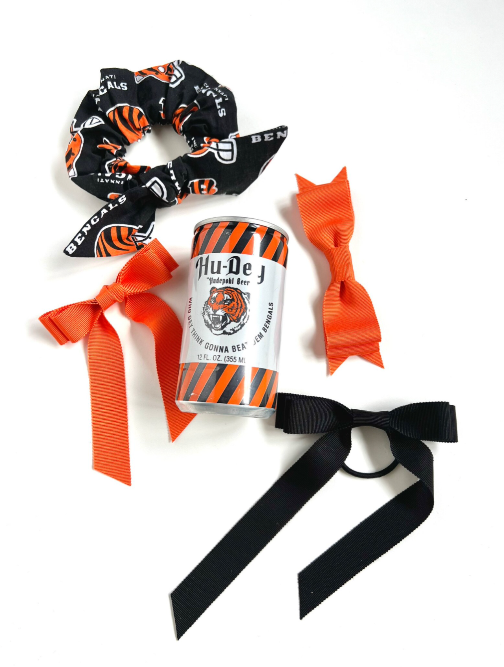 Bengals Bows, Black and Orange Bows