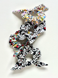 Mickey and Minnie Knot Scrunchie | Disney Bound | Multiple Patterns-knot scrunchie-Bardot Bow Gallery-Pastel Mickey & Friends-Bardot Bow Gallery
