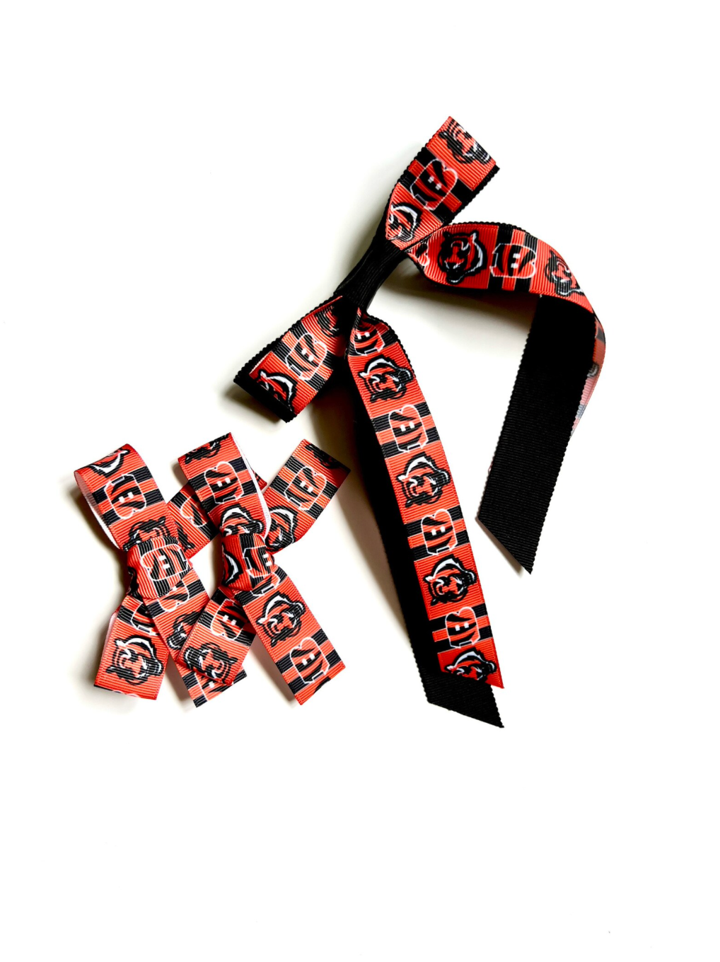 Cincinnati Bengals and Flowers Inspired Hair Bows 