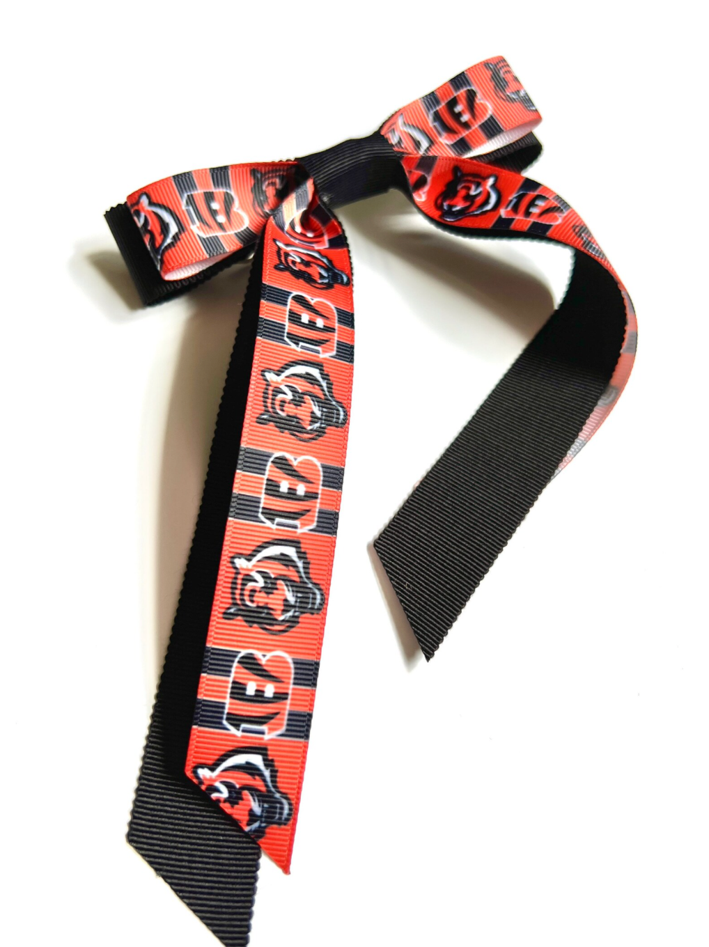 Beautiful Handmade Cincinnati Bengals Inspired Hair Bow