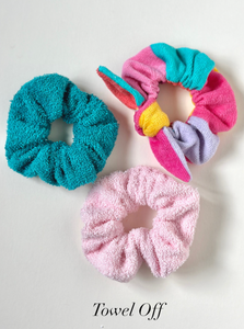 Self-Care Scrunchie Trio | Multiple Colors-scrunchies-Bardot Bow Gallery-Towel Off-Bardot Bow Gallery