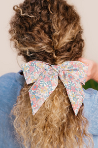 Liberty London Bow Scrunchies | Easy to Style | Luxury Designer Hair Accessories | Hand Tied and Made to Order-Bow Scrunchie-Bardot Bow Gallery-June Blooms-Bardot Bow Gallery