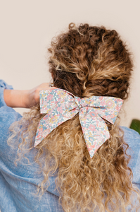 Liberty London Bow Scrunchies | Easy to Style | Luxury Designer Hair Accessories | Hand Tied and Made to Order-Bow Scrunchie-Bardot Bow Gallery-June Blooms-Bardot Bow Gallery