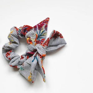 Wild Flower Scarf Scrunchie | Crepe Series | Bow Scrunchie | Pony Scarf | 3-in-1 | Multi-Use Accessory-scarf scrunchie-Bardot Bow Gallery-Bardot Bow Gallery