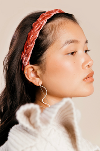 The Hayley Braided Headband | Featured in Vogue's Beauty Edit | Soft Headband | Luxury Designer Headbands | Made to Order-Headband-Bardot Bow Gallery-Pink Tourmaline-Bardot Bow Gallery