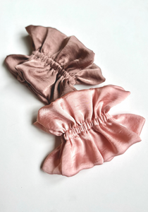 Ruffle Silk Series Scrunchie | Multiple Colors | Unique Design | Handmade | Luxury Designer Hair Accessories | Handmade in USA-scrunchie-Bardot Bow Gallery-Coco Rouge-Bardot Bow Gallery