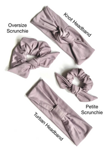 Retro Sweatproof Petite Knot Scrunchie | Stretchy Soft Scrunchies | Athleisure Accessories | Handmade-Scrunchies-Bardot Bow Gallery-Black-Bardot Bow Gallery
