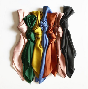 Satin Series Skinny Scarves Hair Scarf Neckerchief Braid