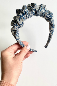 Floral Scrunchie Headband | Liberty London Cotton | Hard Headband | Luxury Fabric Headbands | Made to Order-Headband-Bardot Bow Gallery-Autumn Blossoms-Bardot Bow Gallery