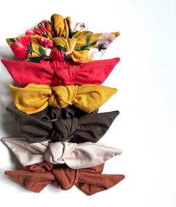 Retro Sweatproof Petite Knot Scrunchie | Stretchy Soft Scrunchies | Athleisure Accessories | Handmade-Scrunchies-Bardot Bow Gallery-Black-Bardot Bow Gallery