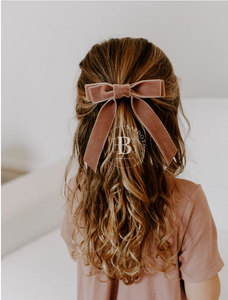 Bow Bundle | The Petite Velvet Long Bow Bundle | Set of 3 | Choose from Two Color Collections | Gift under 50 | Gift for Her-Bardot Bow Gallery-Woodland-Alligator Clip-Bardot Bow Gallery