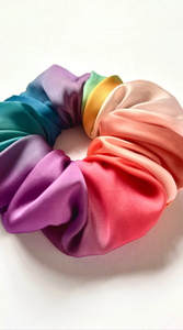 Jumbo Silky Scrunchie | Satin Oversize Scrunchie | Reduce Hair Kinks | Scrunchie for Curls | Luxury Sleep Scrunchie | Gift for Her-Bardot Bow Gallery-Bora Bora Aqua-Bardot Bow Gallery