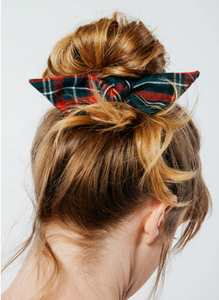 Flannel Series Knot Scrunchies | Cozy Collection | Bow Scrunchies | Plaid Oversize Knot Scrunchies | Fall Hair Accessories | Handmade-scrunchies-Bardot Bow Gallery-Pining for You-Bardot Bow Gallery