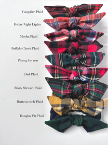 Flannel Series Knot Scrunchies | Cozy Collection | Bow Scrunchies | Plaid Oversize Knot Scrunchies | Fall Hair Accessories | Handmade-scrunchies-Bardot Bow Gallery-Butterscotch-Bardot Bow Gallery