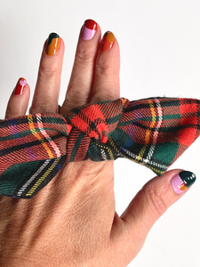 Flannel Series Knot Scrunchies | Cozy Collection | Bow Scrunchies | Plaid Oversize Knot Scrunchies | Fall Hair Accessories | Handmade-scrunchies-Bardot Bow Gallery-Campfire Plaid-Bardot Bow Gallery