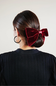 The Rockefeller Bow | The Holiday Collection | Silk Velvet Bow | Designer Bow | Double Faced Silk Velvet-Bardot Bow Gallery-Bardot Bow Gallery