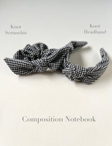 Fall Prep Set | Knot Headband and Knot Scrunchie | Sophisticated Luxury Accessories | Hand Tied and Made to Order-Set-Bardot Bow Gallery-Composition Notebook-Headband & Scrunchie-Bardot Bow Gallery