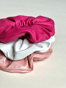 Luxe Leather Oversize Scrunchie-Bardot Bow Gallery-Hot Pink (matte)-Bardot Bow Gallery