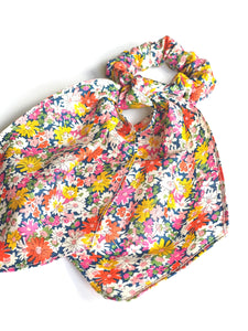 Summer Daisies Scarf Scrunchie-scarf scrunchie-Bardot Bow Gallery-Bardot Bow Gallery