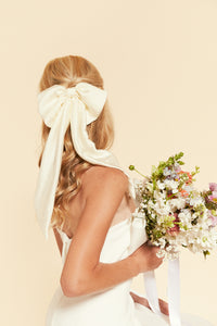 The Statement Bridal Bow-Hair Accessories-Bardot Bow Gallery-White-Medium Alligator Clip-Bardot Bow Gallery