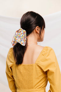 Summer Daisies Scarf Scrunchie-scarf scrunchie-Bardot Bow Gallery-Bardot Bow Gallery